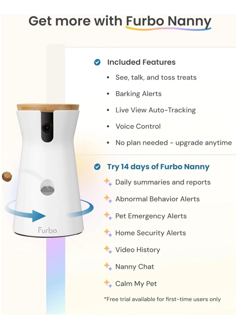 FURBO, 360 Rotating View, Treat Toss, Etc. + 320 Canine Waste Bags